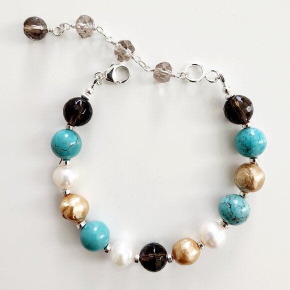 TURQUOISE GEMSTONE MIX BRACELET - Picture 2 of 2